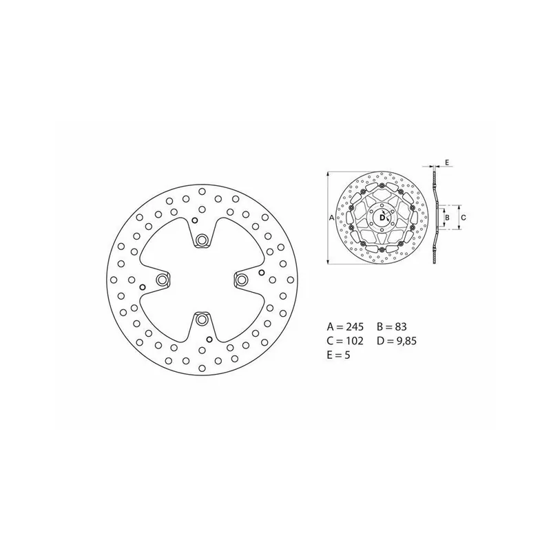 Disque de frein BREMBO Oro fixe – 68B407E8 Satisfait Ou Remboursé