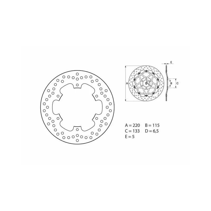 Bon Marché Disque de frein BREMBO Oro fixe – 68B40756