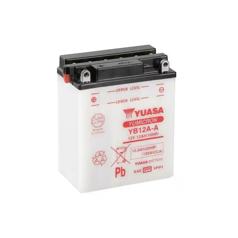 Batterie YUASA conventionnelle sans pack acide – YB12A-A Must-Have