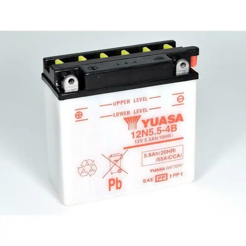 Nouvelle Collection Batterie YUASA conventionnelle sans pack acide – 12N5.5-4B