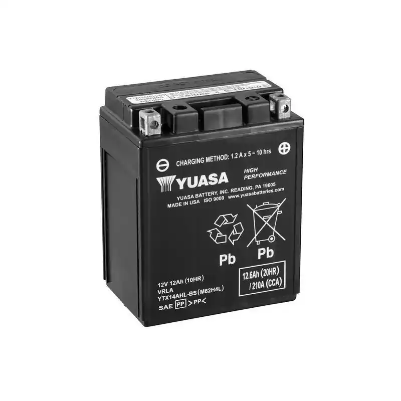 Batterie YUASA sans entretien avec pack acide – YTX14AHL-BS Commander Maintenant