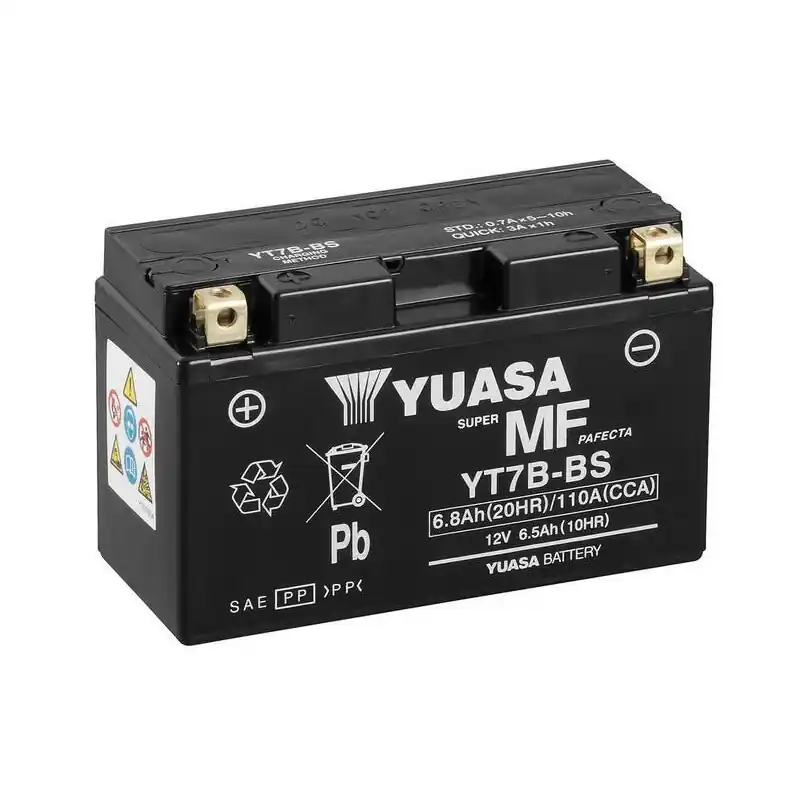 Solde Batterie YUASA sans entretien avec pack acide – YT7B-BS