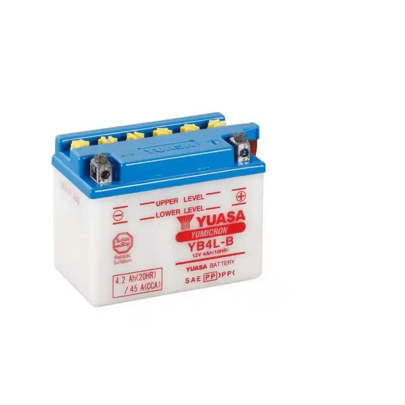 Batterie YUASA conventionnelle avec pack acide – YB4L-B Promotion Saisonnière