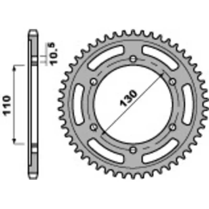 Couronne PBR Racing aluminium Ultra-Light 4385 - 525 Remise