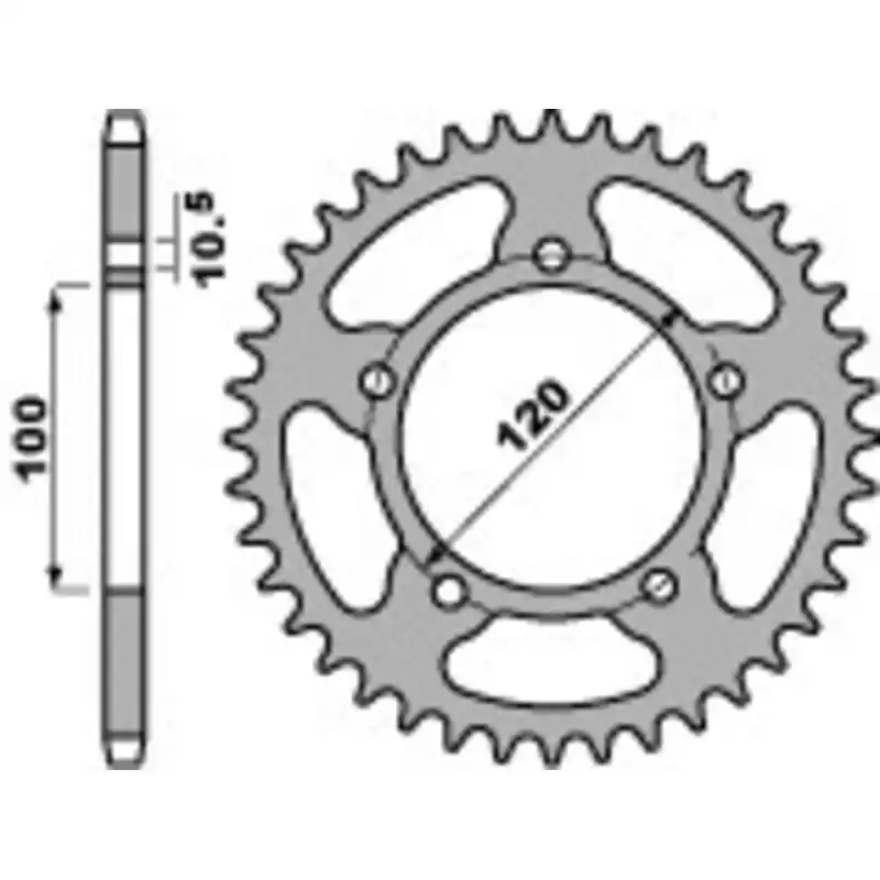 Haute Qualité Couronne PBR Racing aluminium Ultra-Light anodisé dur 4396 - 520