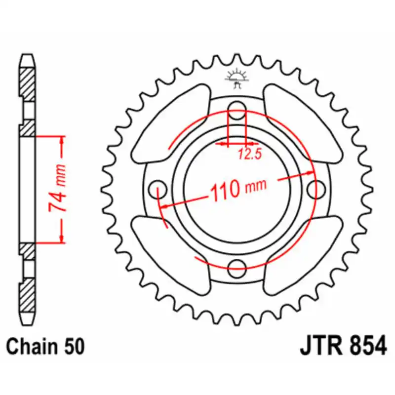 Pas Cher Couronne JT SPROCKETS acier standard 854 - 530