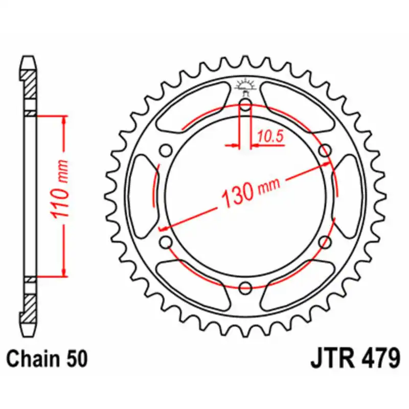 Couronne JT SPROCKETS acier standard 479 – 530 Achetez Aujourd&rsquo;hui
