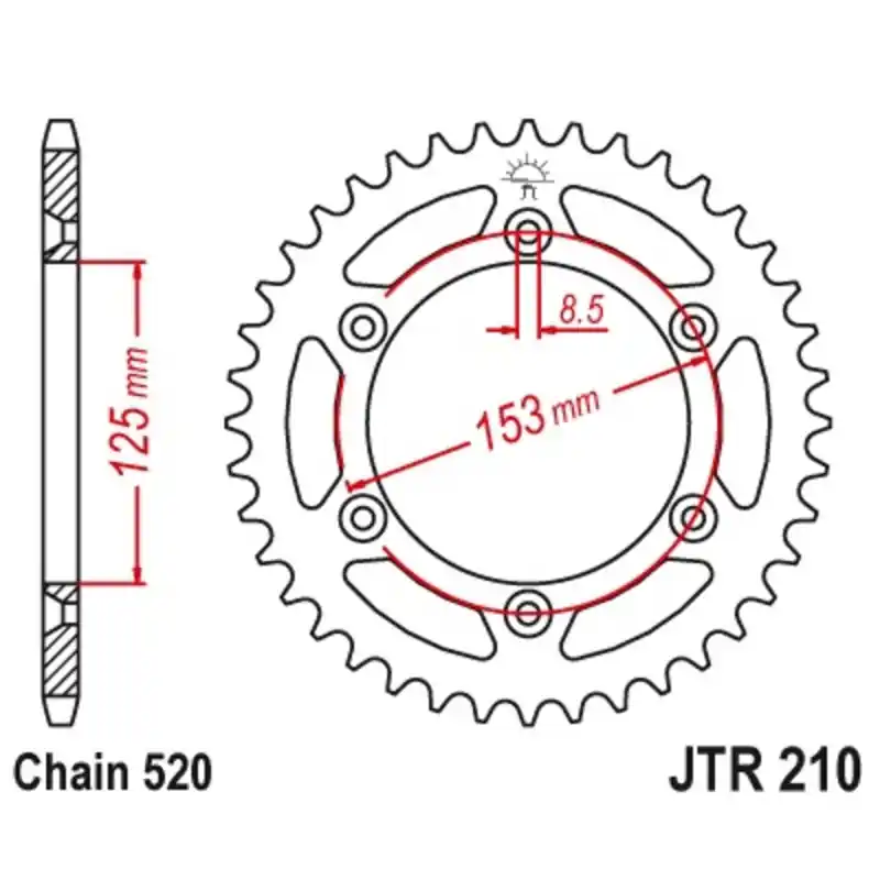 Vente Flash Couronne JT SPROCKETS acier standard 210 – 520