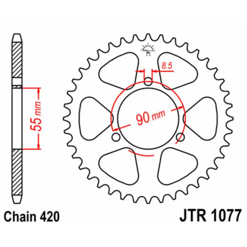 Couronne JT SPROCKETS acier standard 1077 – 420 Soldes