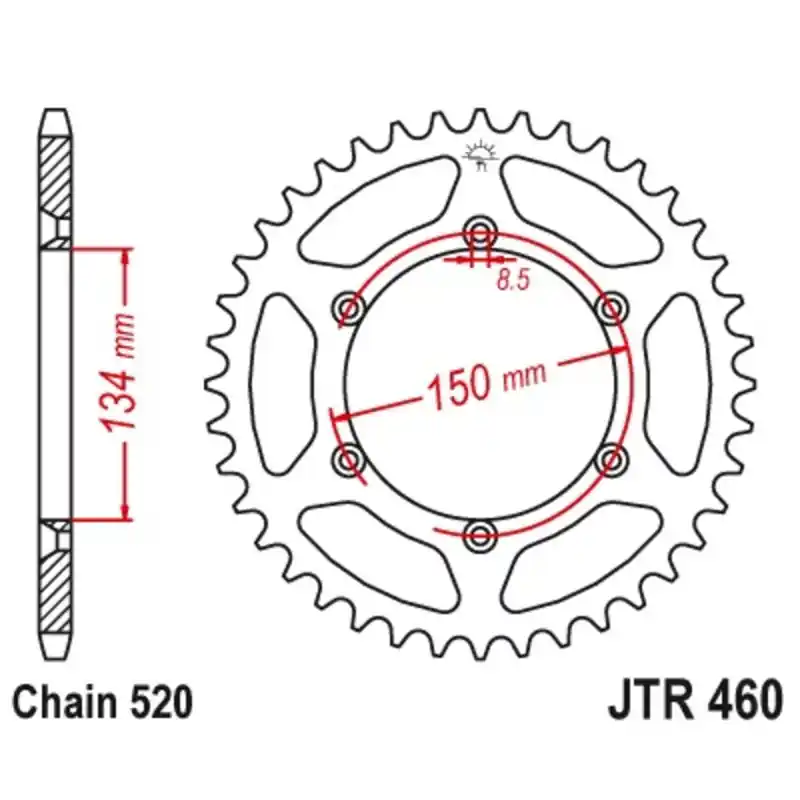 Achetez Aujourd&rsquo;hui Couronne JT SPROCKETS acier anti-boue 460 – 520