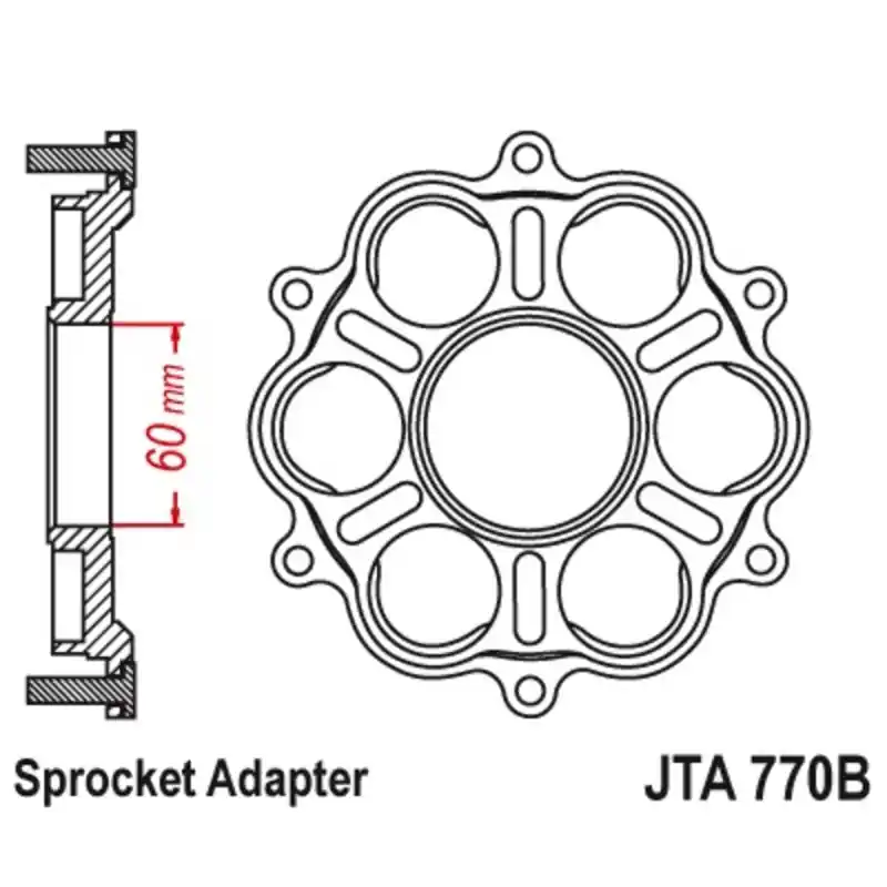Support de couronne JT SPROCKETS – 6 Silentbloc Ducati Panigale/Monster Prix Promo