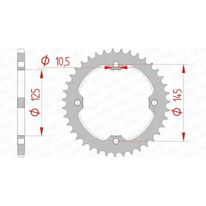 Couronne AFAM acier standard 12407 – 520 Offre Du Jour