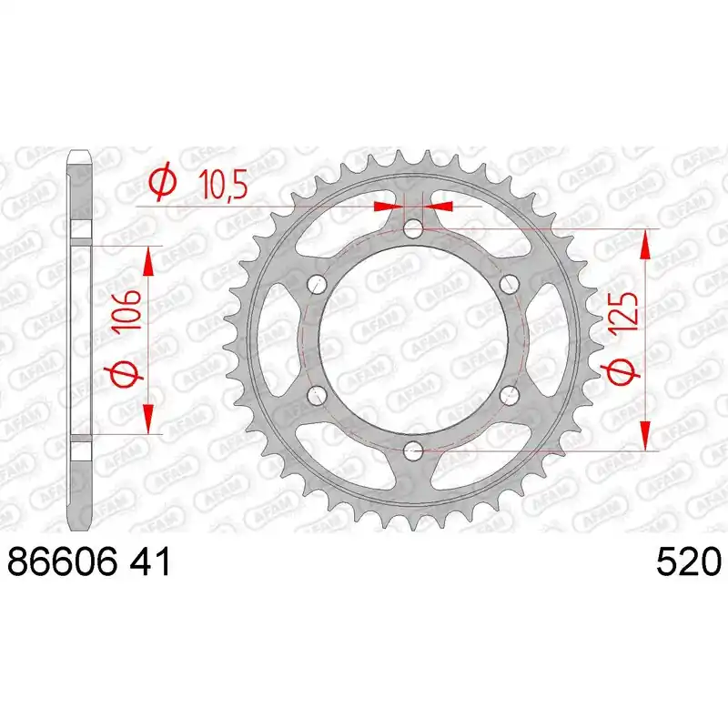 Usine Directe Couronne AFAM acier standard 86606 – 520