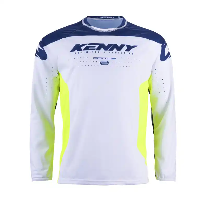 Usine Directe Maillot Cross KENNY FORCE Bleu Jaune Fluo