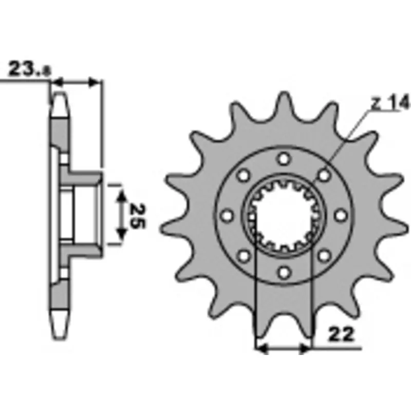 Pas Cher Pignon PBR acier standard 2253 - 525