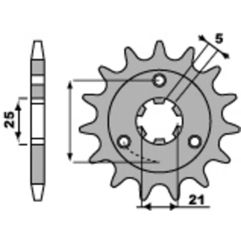 Pignon PBR acier standard 424 - 530 Haute Qualité