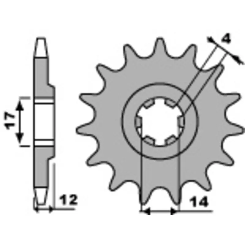 Seulement Aujourd'hui Pignon PBR acier standard 2223 - 428