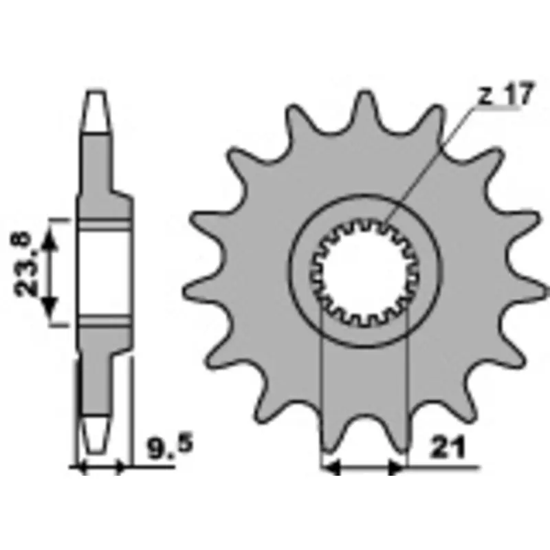 Pignon PBR acier standard 342 - 520 Must-Have