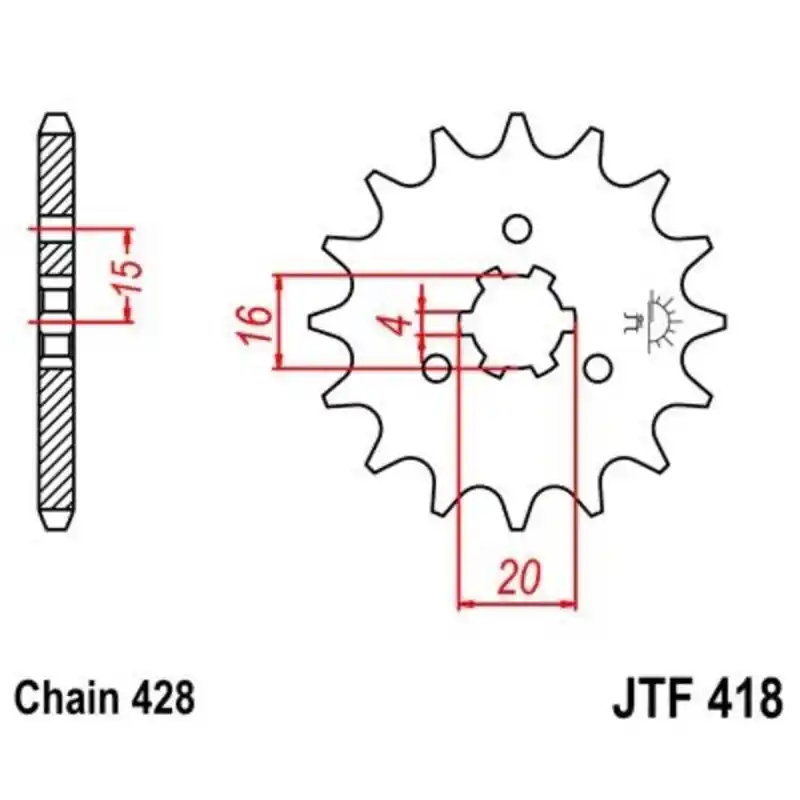 Solde Pignon JT SPROCKETS acier standard 418 – 428