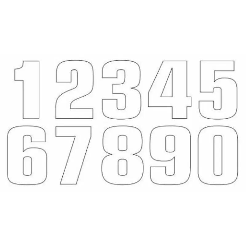 Top Vente Numéro de course 5 TECNOSEL 20x13cm blanc jeu de 3