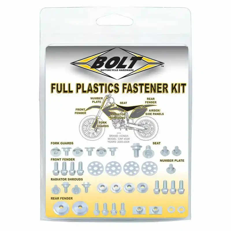 Expédié Aujourd&rsquo;hui Kit vis plastiques BOLT inox Honda CRF 250/450R