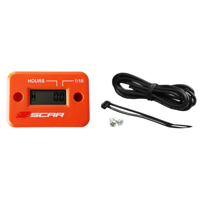 Offre Spéciale Compteur d'heures SCAR filaire avec Velcro orange