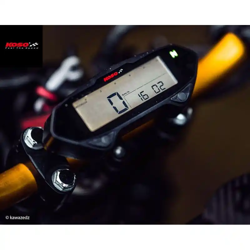 Compteur multifonctions KOSO DB-01RN LCD noir Nouvelle Collection