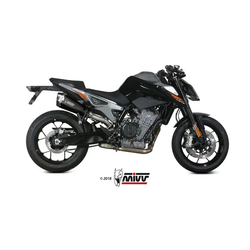 Satisfait Ou Remboursé Silencieux MIVV Delta Race inox noir/casquette carbone KTM 790 Duke