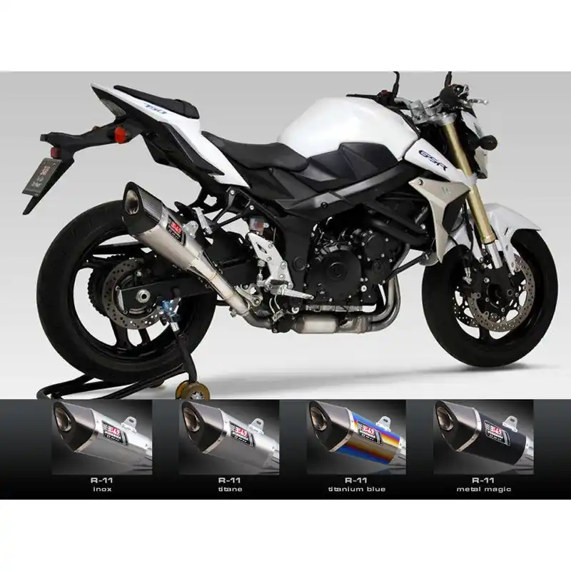 Silencieux YOSHIMURA R-11 titane Suzuki GSR750 (en Suisse non homologué) Promotion Saisonnière