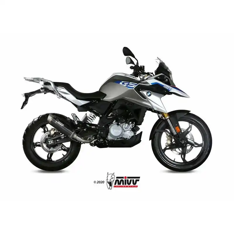 Commander Maintenant Silencieux MIVV GP Pro Steel Black/casquette inox BMW G310GS