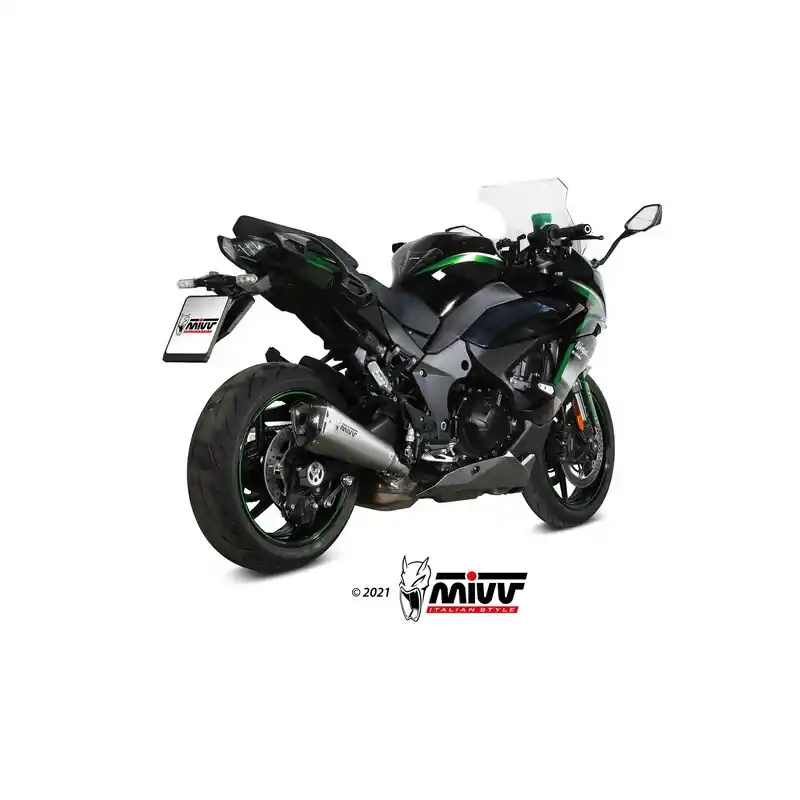 Retour Gratuit Silencieux MIVV Delta Race inox brossé/carbone – Kawasaki Ninja 1000 sx