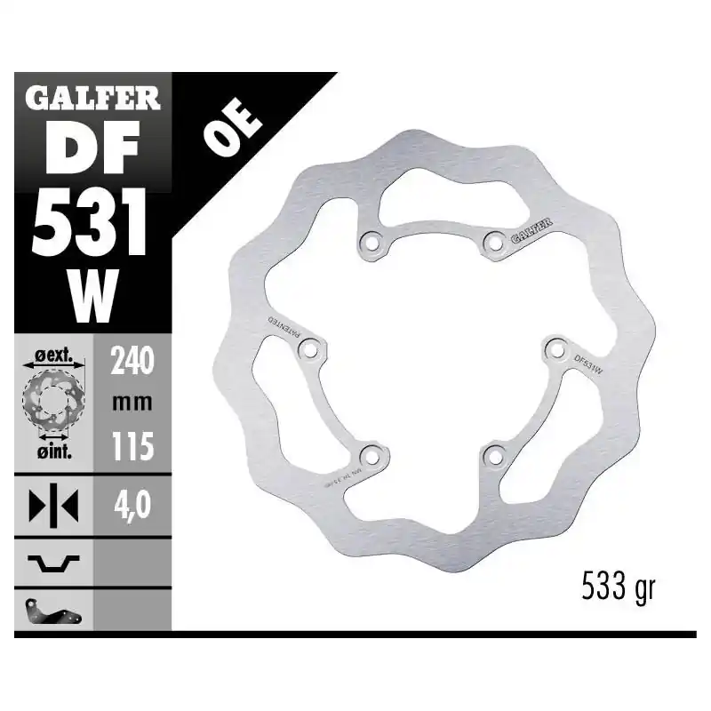 BRAKE DISC FIXED WAVE Petit Prix