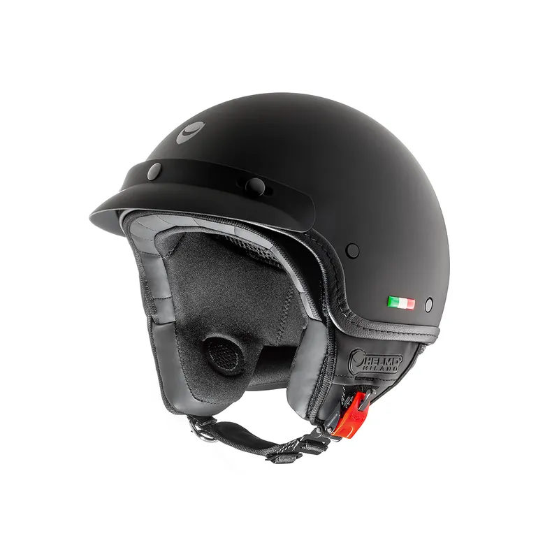 Vente Flash Helmo Milano casque jet, FuoriPorta, noir, matt XS
