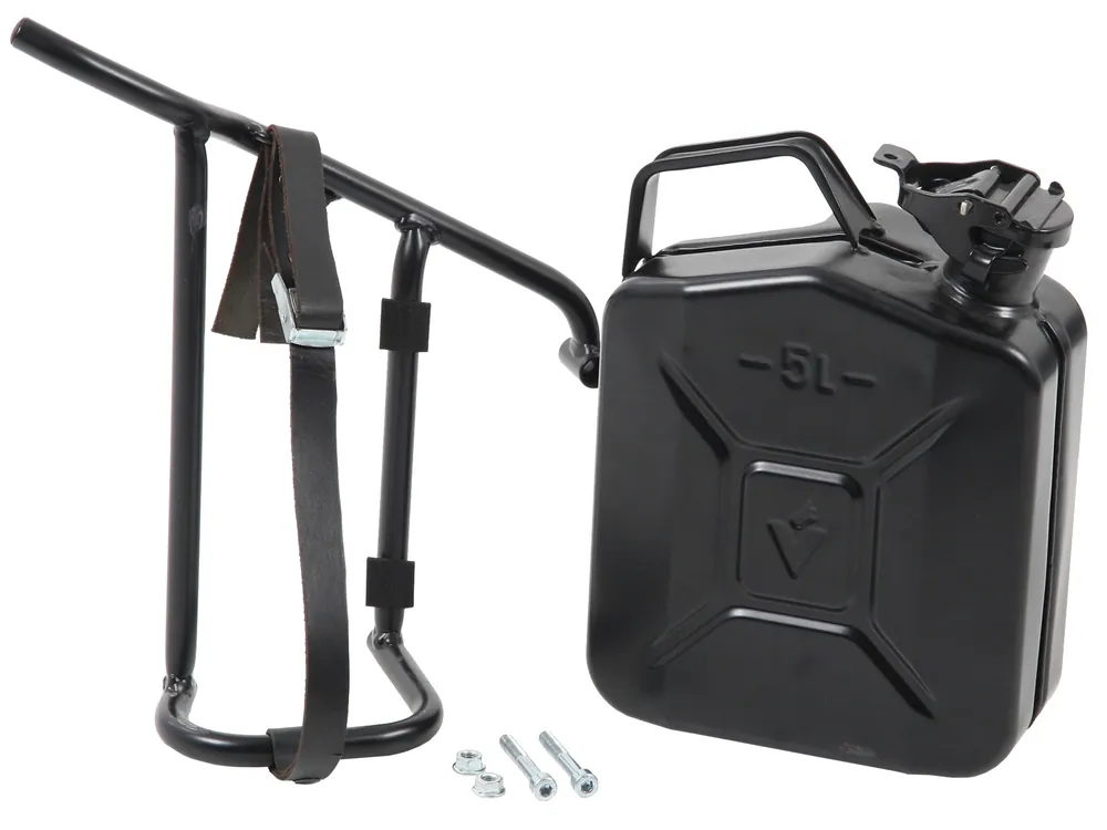 Affaire À Saisir Bidon 4L avec support gauche Cutout noir pour V 9 Bobber (année 16-) Hepco & Becker