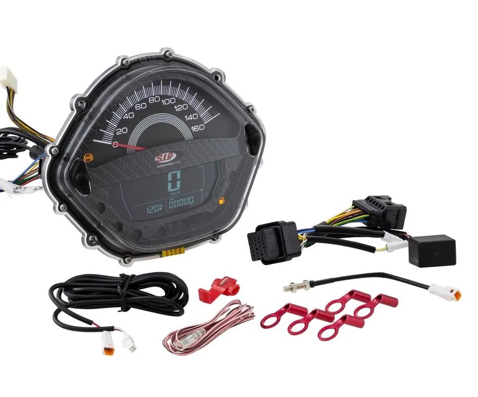 Compte-tours/tachymètre pour Vespa GTS 250ccm (-&rsquo;13), carbon-look Seulement Aujourd&rsquo;hui