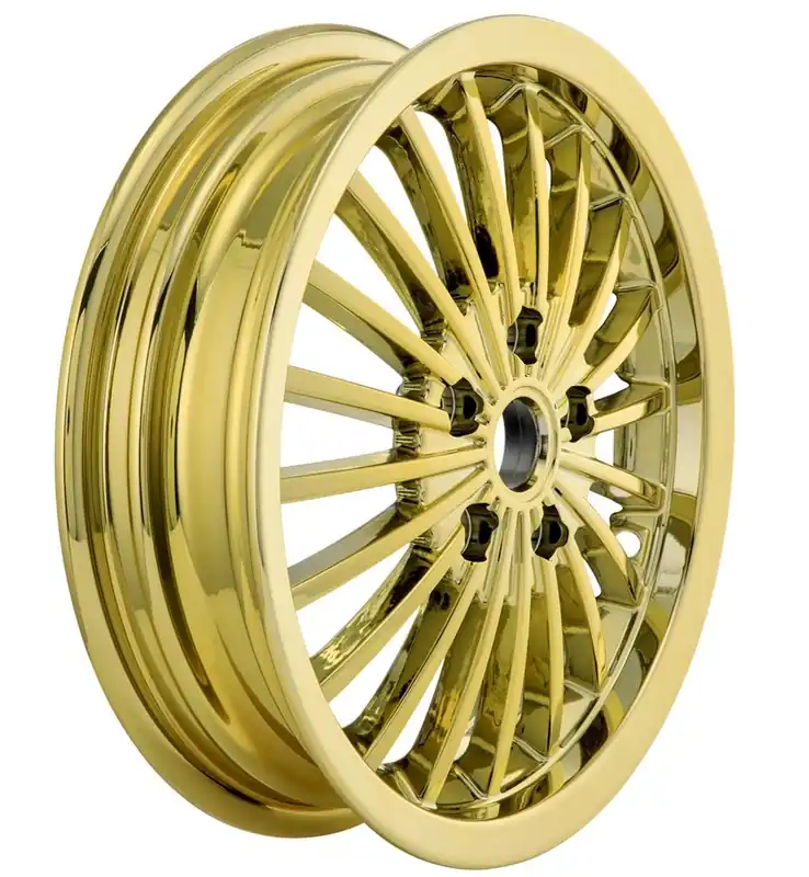 Certifié Jante avant/arrière pour Vespa GTS/GTS Super/GTV/GT 60/GT/GT L 125-300ccm, or
