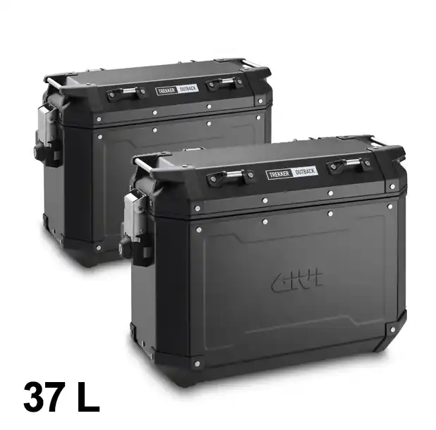 Givi Kit de valises latérales en aluminium Trekker Outback 37L noir Monokey Livraison Express