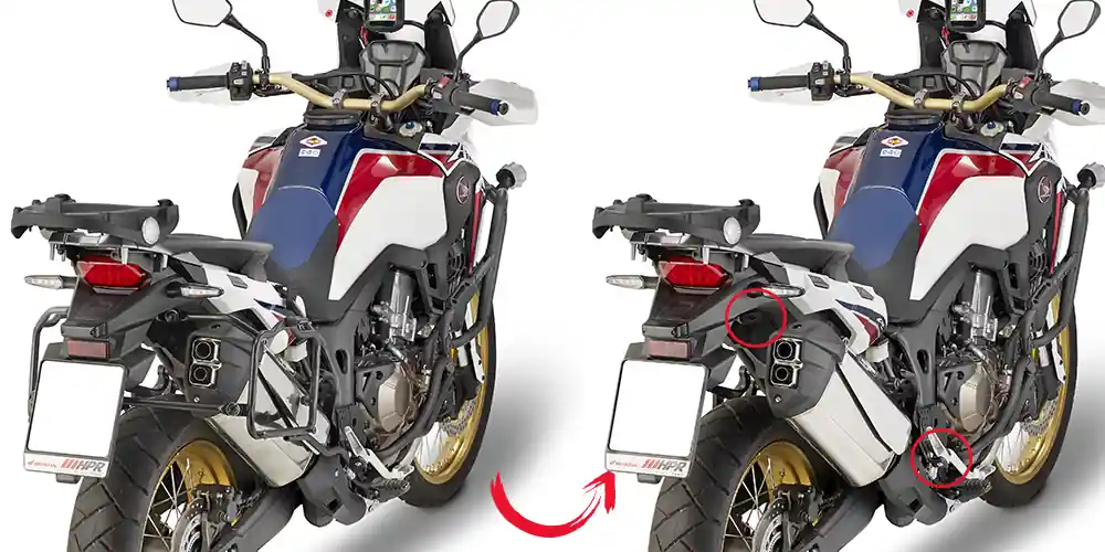 Paiement Sécurisé Support de valises latérales pour Honda CRF1000L Africa Twin (année 16-17) Givi