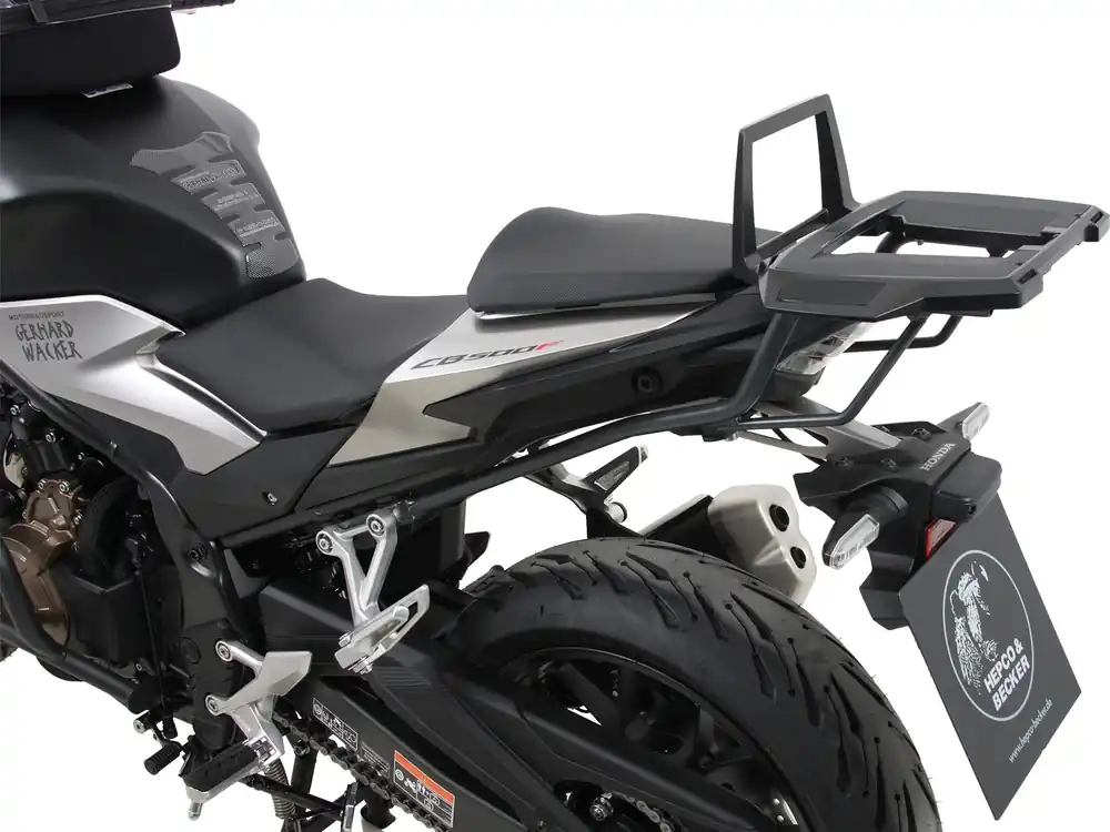 Support de top case Alurack anthracite pour Honda CB 500 F (19-23) Hepco & Becker Commander Vite