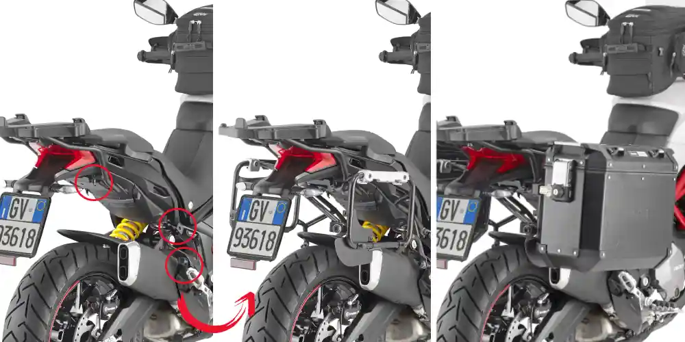 Offre Exclusive Porte-bagages latéral amovible MONOKEY® CAM-SIDE pour Ducati Multistrada d&rsquo;origine Givi