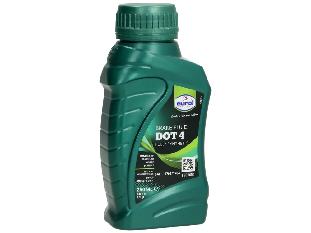 Liquide de frein Eurol, DOT 4, 0,250 l, SAE J1703 / ISO 4925 Nouvelle Collection