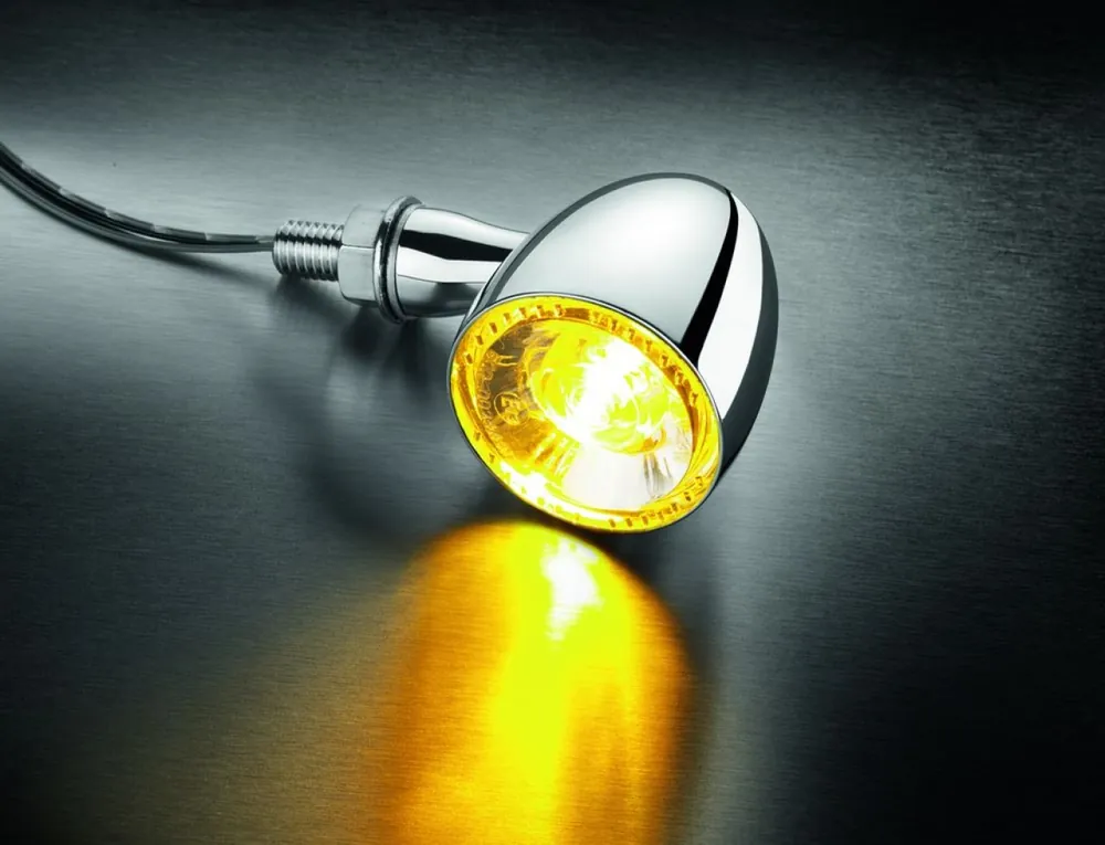 Vente Flash Clignotants Kellermann, Bullet 1000 Extreme, acier, LED, V/H, G/D, 12 V, chrome clair, M8x20