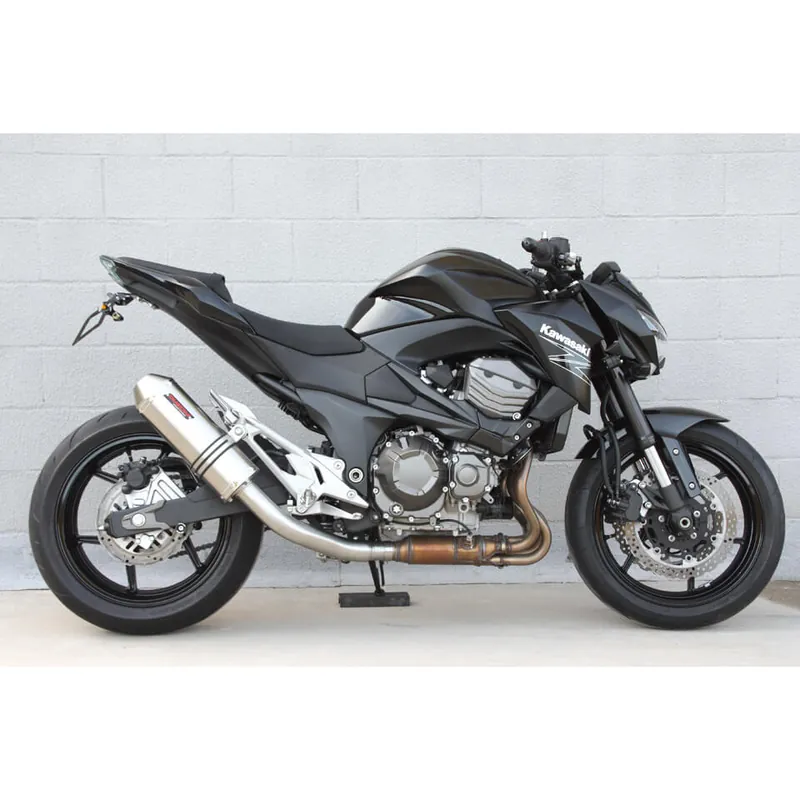 Silencieux Takkoni Kawasaki Z 800 e, acier inoxydable, homologué E Noir Meilleure Vente