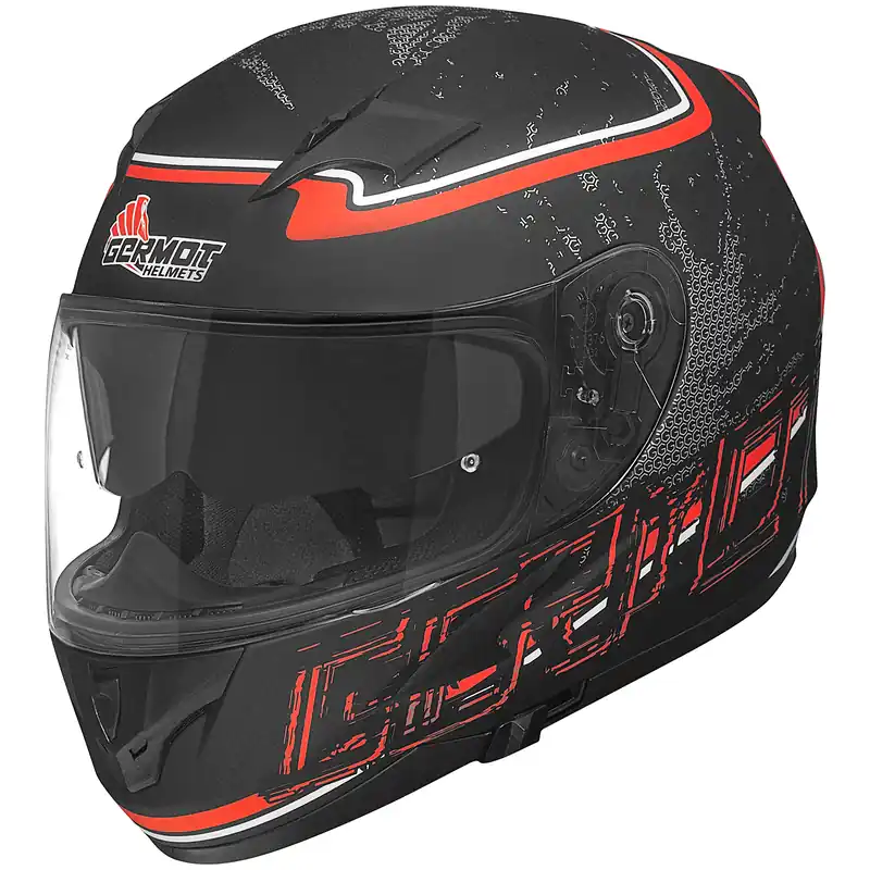 Achetez Aujourd&rsquo;hui Germot casque intégral GM 306, noir mat/rouge XS
