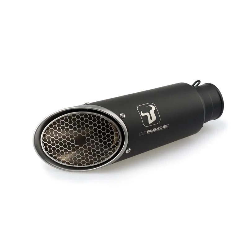Nouveauté Système d&rsquo;échappement complet IXRACE MK1 avec catalyseur pour Yamaha MT-07, en acier inoxydable, noir, homologué E, Euro3+4