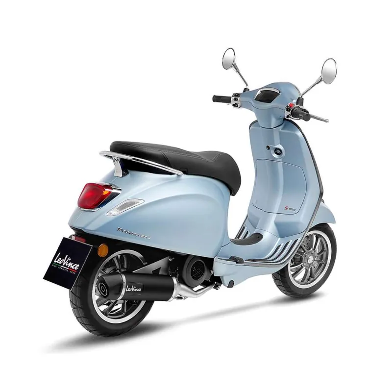 LeoVince système d&rsquo;échappement complet SBK Nero pour Vespa Primavera 125, inox noir, expertise E Soldes