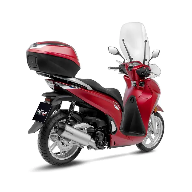 Système d?èchappement LeoVince LV One Evo pour Honda SH 350 i, acier inoxydable argenté, slip on, expertise E Commande En Gros