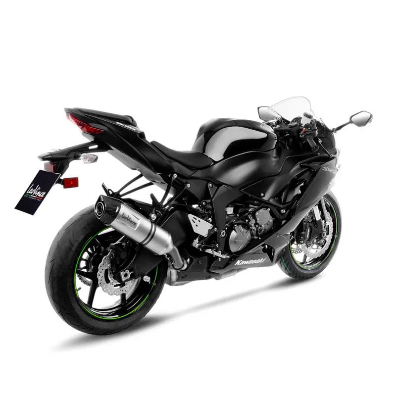 Soldes Système d?èchappement LeoVince LV One Evo pour Kawasaki ZX-6 R 636, acier inoxydable argenté, slip on, E-approbation
