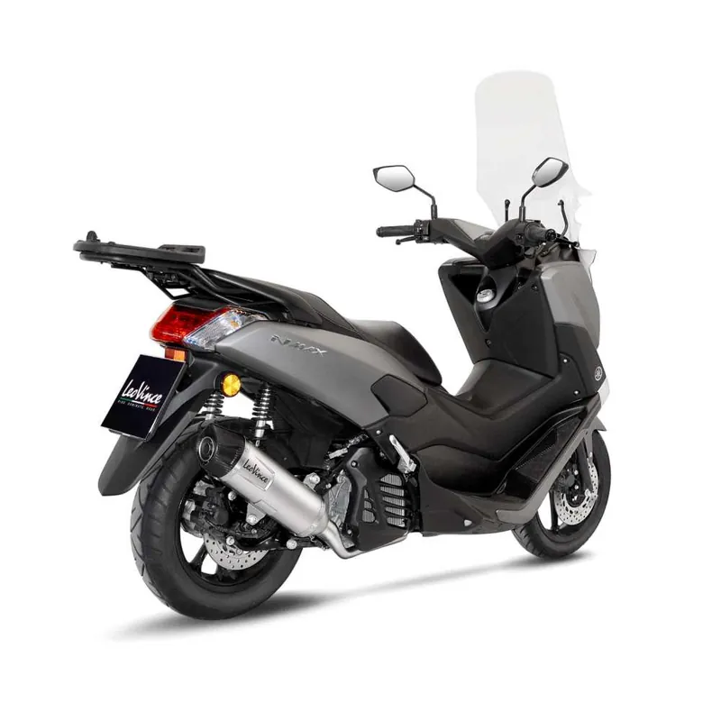 Certifié Système complet LeoVince LV One Evo pour Yamaha GPD 125 N-Max, acier inoxydable argenté, Euro4, ABE