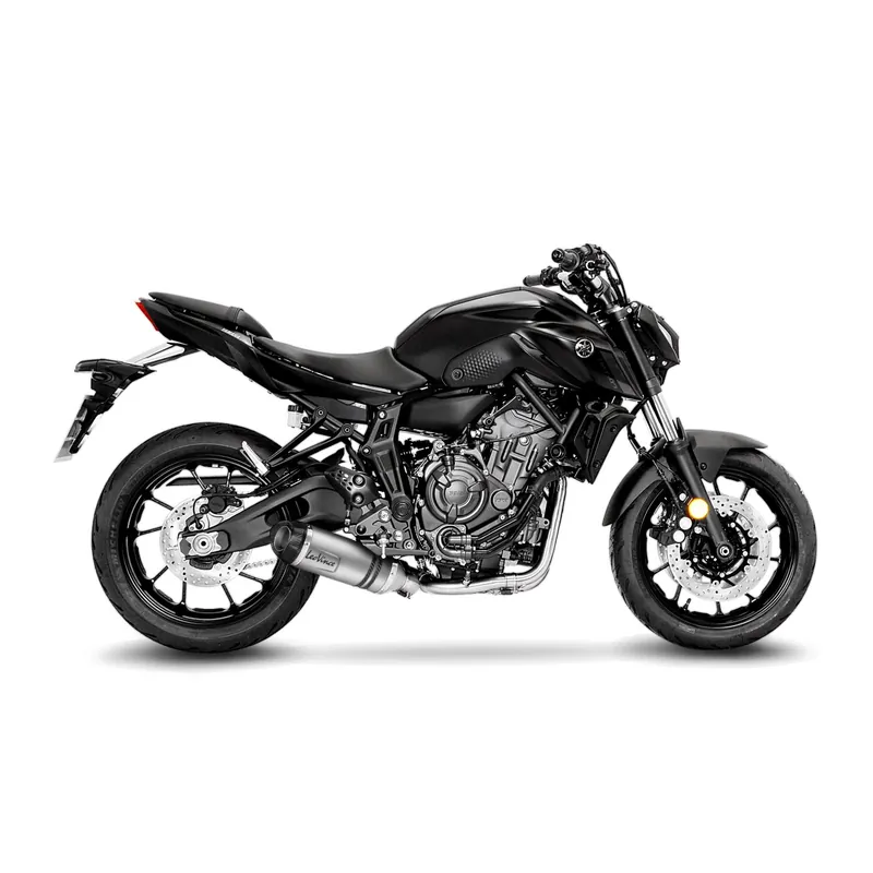 Système d&rsquo;échappement complet LeoVince LV One Evo pour Yamaha MT-07, acier inoxydable argenté, Euro5, homologation E Prix Choc